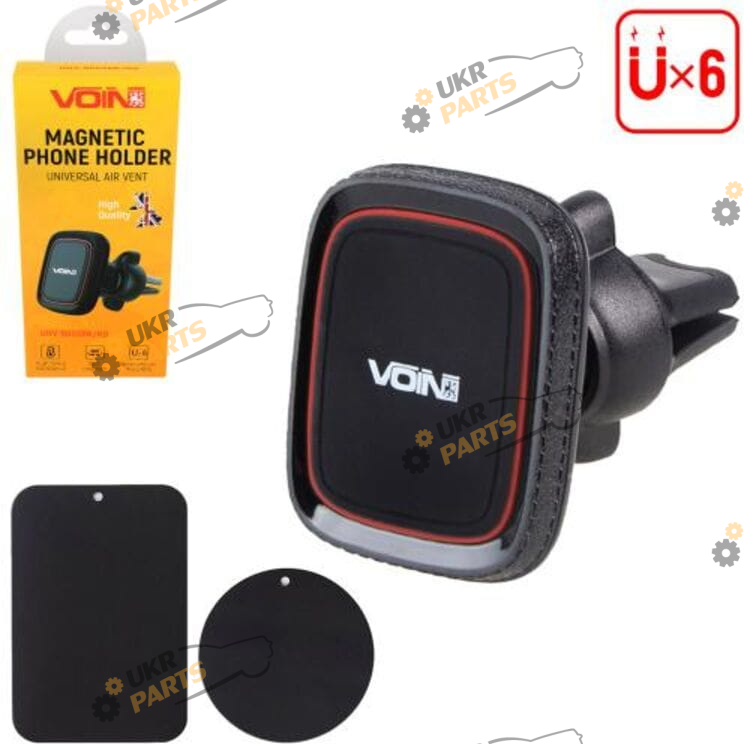 Держатель для телефона на дефлектор Voin UHV-5003BK/RD (49057)
