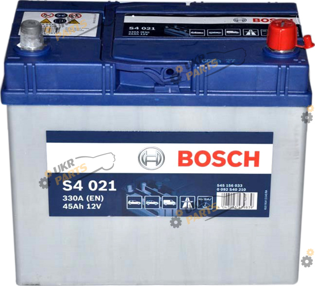 Автомобильный аккумулятор Bosch 6СТ-45 Asia 330 А 45 Ач (0092S30033)