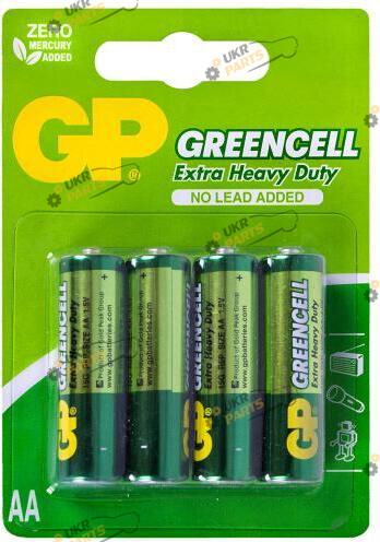 Солевая батарейка GP Greencell 1.5V AA 4 шт. (28642)