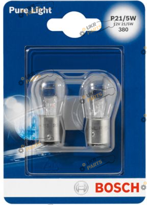 Лампочка габарита Bosch P21/5W 12V Pure Light 2 шт (1 987 301 016)