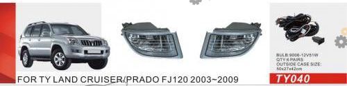 Фара противотуманная DLAA 51 Вт Toyota Prado FJ120 2003-09 (TY-040)