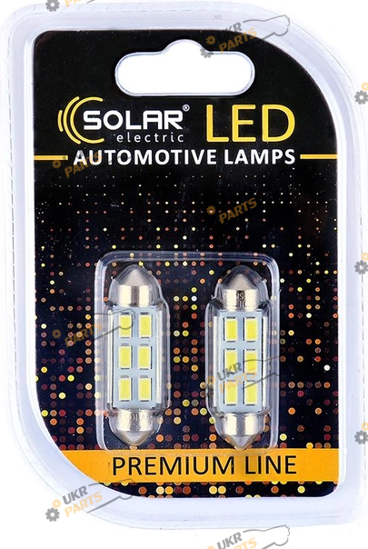 LED лампа SOLAR SV8.5 T11x41 12V 6SMD 5730 CANBUS white C5W (SL1361)
