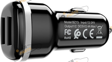 Зарядное устройство Borofone BZ13B Extreme dual port car charger Black USB 2.4 А (BZ13B)
