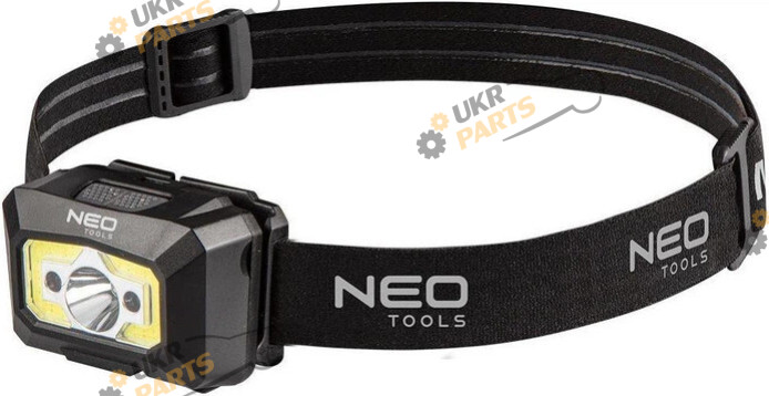 Налобный фонарь NEO TOOLS 250Lm резинка на голову (99-073)