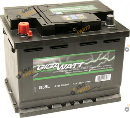 Автомобильный аккумулятор Gigawatt L+ 480 А 56 Ач (0185755601)