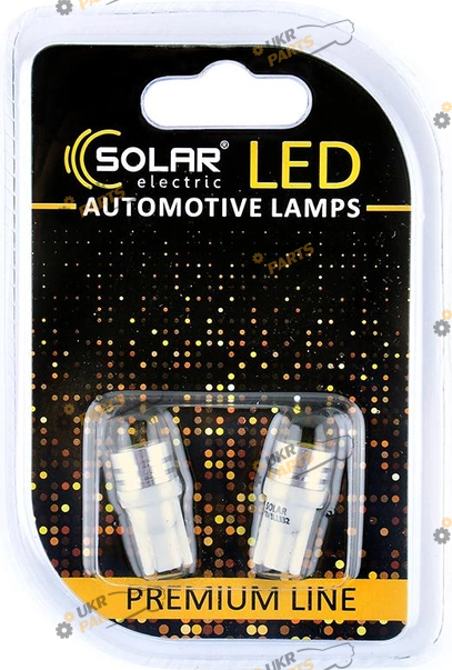 LED лампа SOLAR T10 12V 1SMD 1W white W2.1X9.5d (SL1332)