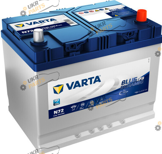 Автомобильный аккумулятор Varta Blue Dynamic N72 (Start-Stop EFB) 72 Ач (572501076)
