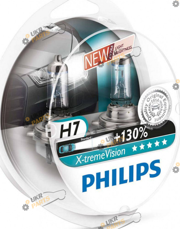 Галогеновая лампа Philips X-treme Vision H7 2 шт (12972XV+S2)