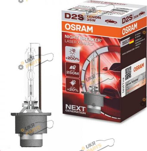 лампа Ксенон Osram XNL Night Breaker Laser +200% D2S 5000 K (66240 )