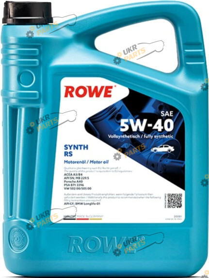 Моторное масло Rowe HighTec Synth RS 5W-40 4 л (20001-0040-99)