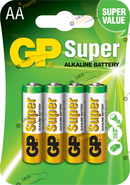 Щелочная батарейка GP Super Alkaline AA 1.5V AA 4 шт. (4891199000034)