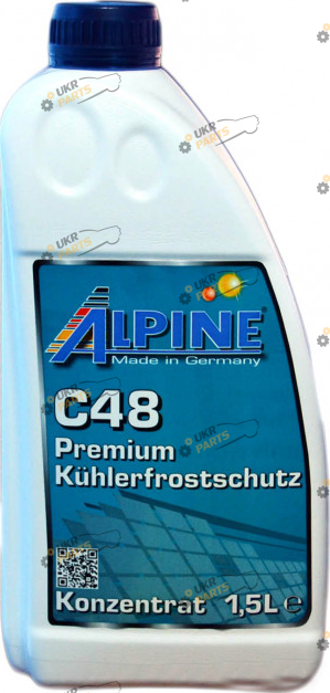 Концентрат антифриза Alpine C048 Premium Kühlerfrostschutz сине-зеленый 1.5 л (1765-15)