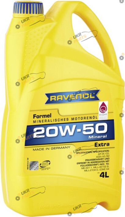 Моторное масло Ravenol Formel Extra 20W-50 4 л (1113120-004)