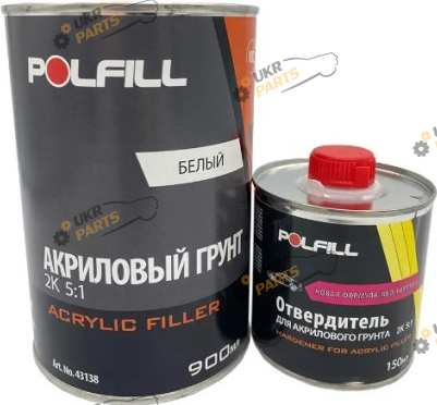 Грунтовка Polfill акриловая 5:1 Eco с затвердителем белый 750 мл (43138 (6))
