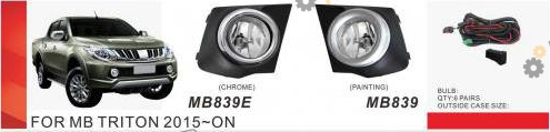 Фара противотуманная DLAA 55 Вт Mitsubishi Triton/L200 2015-18 (MB-839E-W)