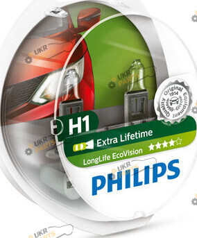 Галогеновая лампа Philips Eco Vision H1 2 шт (PS 12258 LLECO S2)