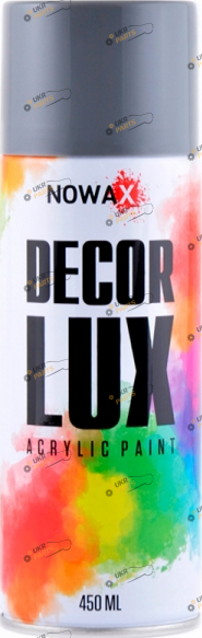 Аэрозольная краска NOWAX DECOR LUX серый 450 мл (NX48017)