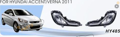 Фара противотуманная DLAA 27 Вт Hyundai Accent/Verna 2010-15 (HY-485W)