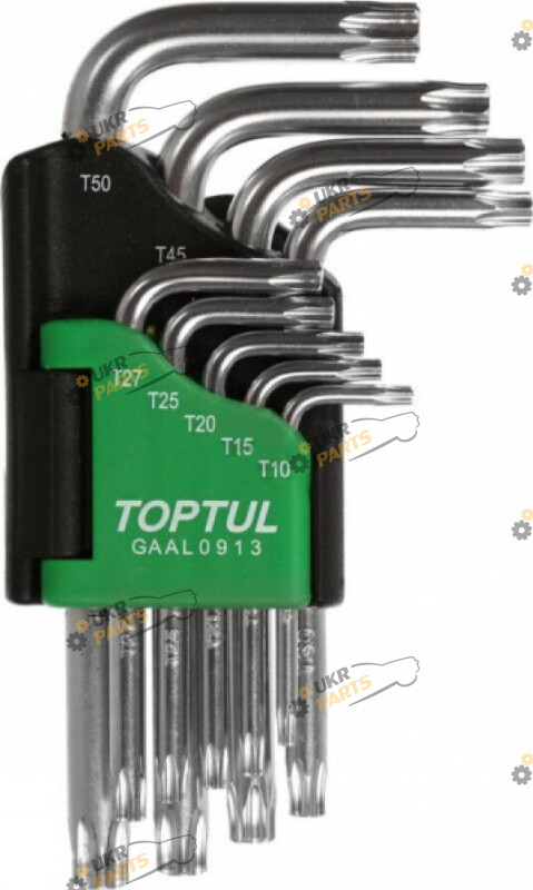 Набор шестигранников Toptul T10-T50 9 шт (GAAL0913)