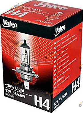 Галогеновая лампа Valeo +50% LIGHT H4 1 шт (032511)