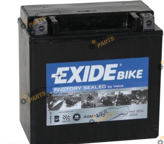 Мотоциклетный аккумулятор Exide 12 Ач (AGM12-12)