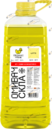 Жидкость омывателя готовая зимняя ORGANIC PRINK Цитрус -20 °C 4.2 л (012038)