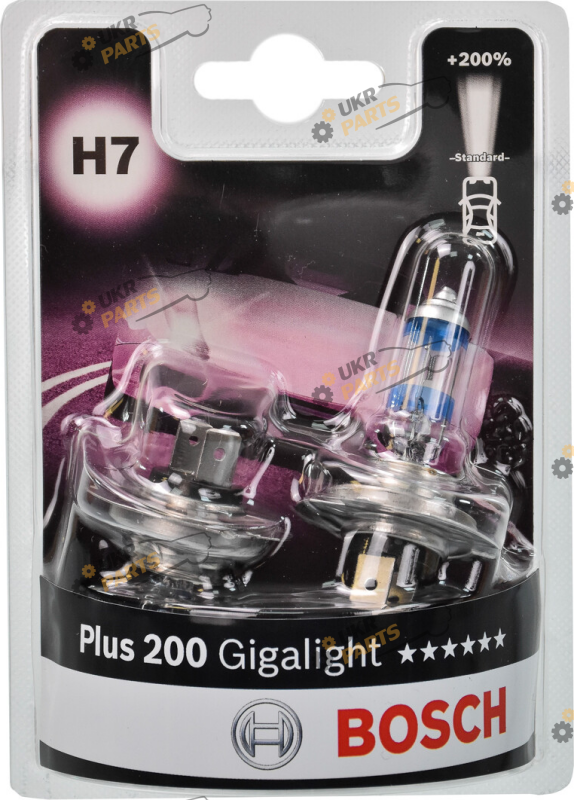 Галогеновая лампа Bosch Plus 200 Gigalight H7 2 шт (1987301436)