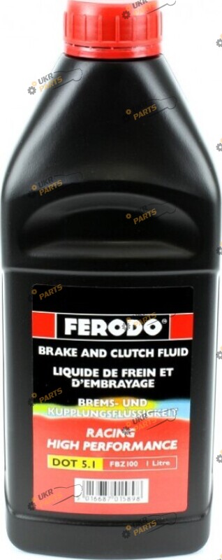 Тормозная жидкость Ferodo DOT 5.1 BRAKE AND CLUTCH FLUID 1 л (FBZ 100)