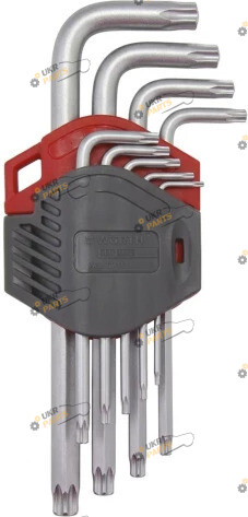 Набор шестигранников Wurth TORX, S2, TX10-50, RED STRIPE 9 шт (575239102)