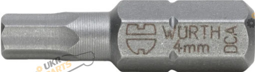Бита Wurth із внутрішньою шестигранною головкою C 6.3 SW4 1/4