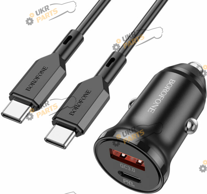 Зарядное устройство Borofone BZ18A PD20W+QC3.0 to Type-C Black USB/Type-C 3 А (BZ18ACCB)