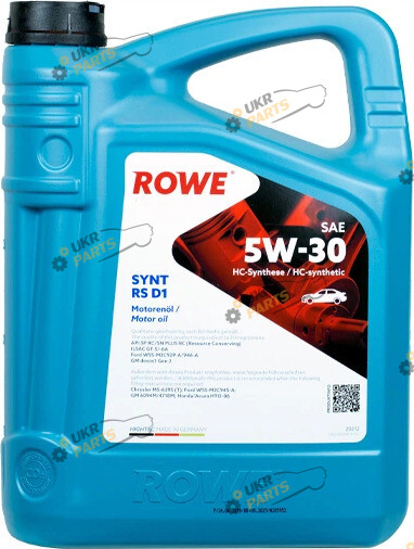 Моторное масло Rowe HighTec Synt RS D1 5W-30 4 л (20212-0040-99)