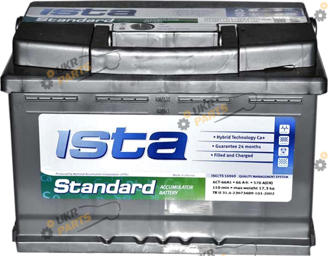 Автомобильный аккумулятор ISTA Standard 6СТ-60 A1 540 А 60 Ач (560 04 02)