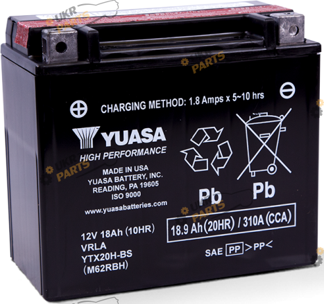 Мотоциклетный аккумулятор Yuasa МОТО High Performance MF VRLA Battery 18.9 Ач (YTX20H-BS)