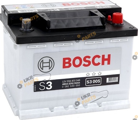 Автомобильный аккумулятор Bosch S3 (S3 005) 480 А 56 Ач (0092S30050)