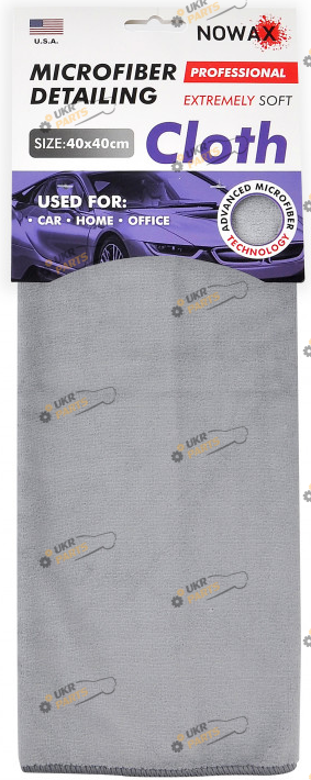 Микрофибровая салфетка универсальная NOWAX ultra-soft серая (NX68441)