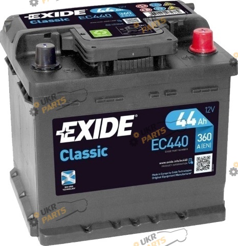 Автомобильный аккумулятор Exide CLASSIC (EC440) 360 А 44 Ач (EC440)