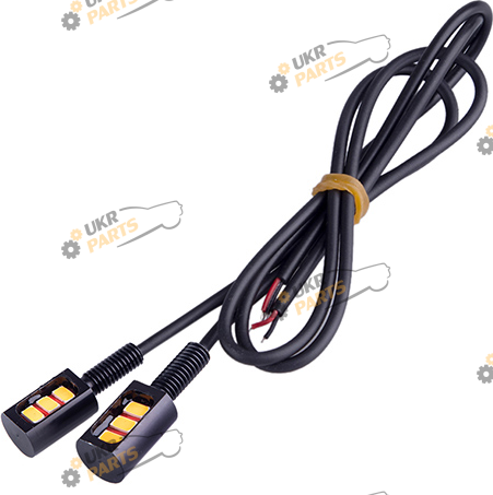 Болт крепления номера AG с подсветкой 5630-3SMD 12V 2шт. черные Yellow (60346)