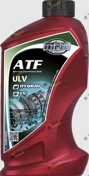 Масло трансмиссионное MPM Oil ATF ULV Hybrid 1 л (16001ULV)