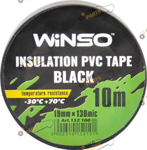 Изолента Winso черная 10 м / 19 мм (152100)
