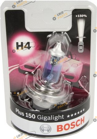 Галогеновая лампа Bosch H4 Gigalight Plus 150 12V 60/55 W H4 (1987301136)