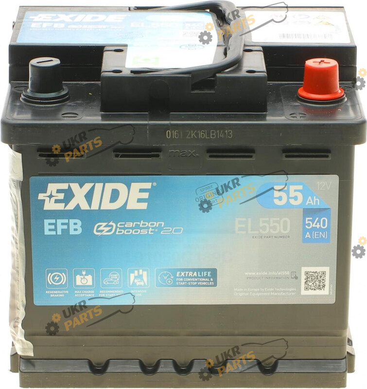 Автомобильный аккумулятор Exide Start-Stop EFB 55 Ач (EL550)