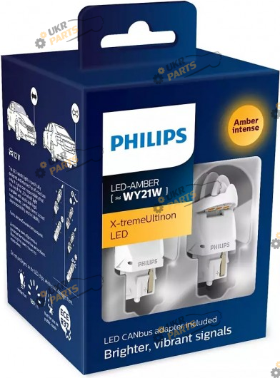 Лампочка стопа Philips W21W 12V Yellow (11065XUAXM)