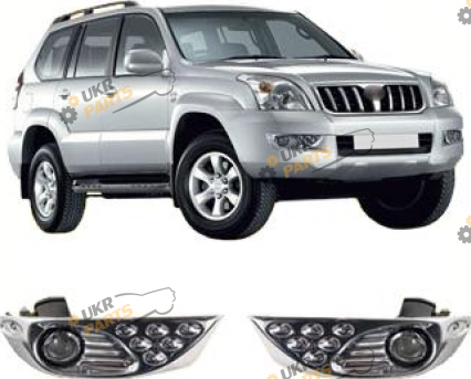 Фара противотуманная DLAA 55 Вт Toyota Prado FJ120 2003-09 (TY-085E)