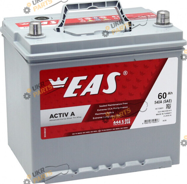 Автомобильный аккумулятор EAS ActivA Asia D23 540A SMF R+ 60 Ач (8690145105917)