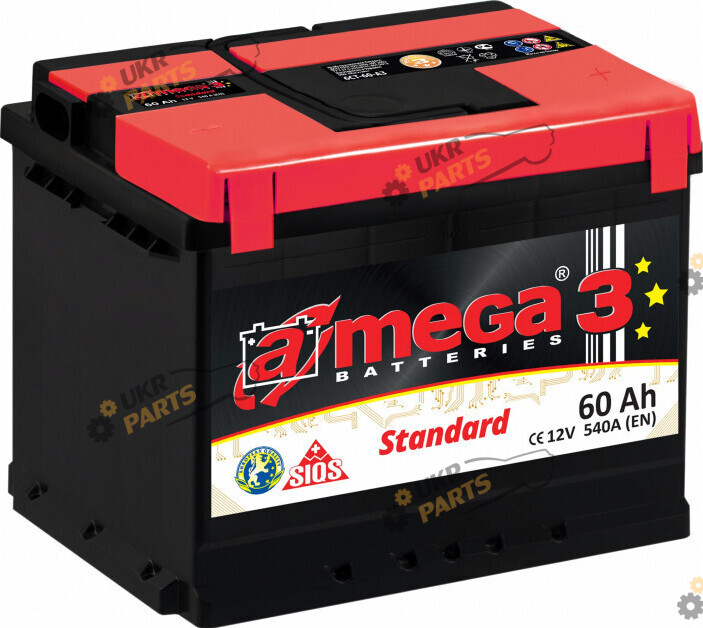 Автомобильный аккумулятор A-Mega Standard M3 60А 60 Ач (AS-60-0)