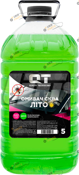 Жидкость омывателя готовая летняя QT-Oil Антимошка Дыня 5 л (QT00025)