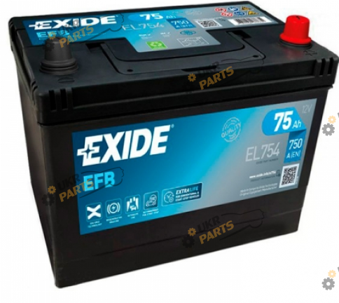 Автомобильный аккумулятор Exide Start Stop EFB 75 Ач (EL754)