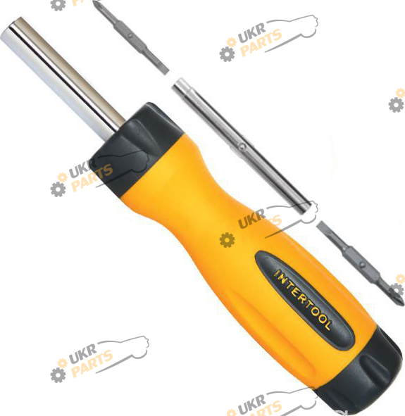 Отвертка реверсионная Intertool (4 в 1) 1 шт (VT-1008)