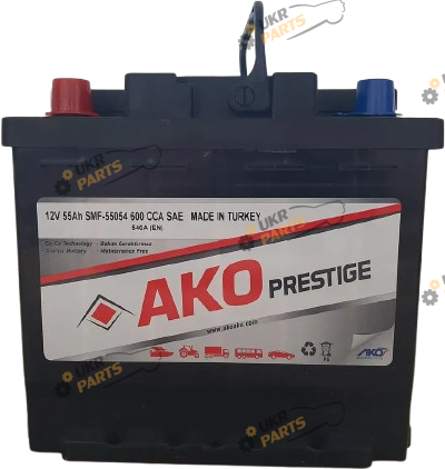 Автомобильный аккумулятор AKO Prestige 6CT- 55Aз 540A L SMF 55 Ач (A55054)